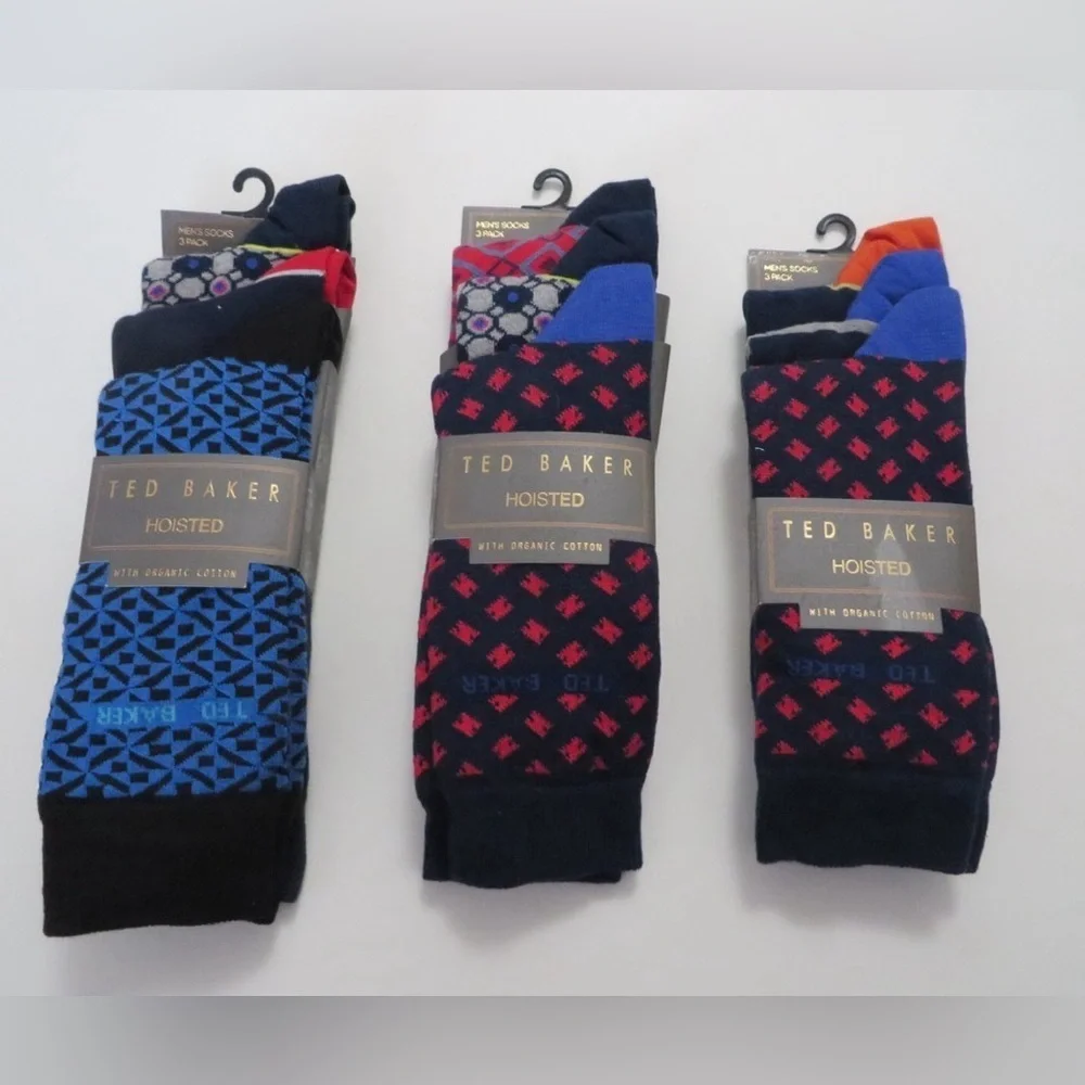 Ted Baker London Mens‎ Organic Geo Dress Socks One Size 1 pair NWOT businessman